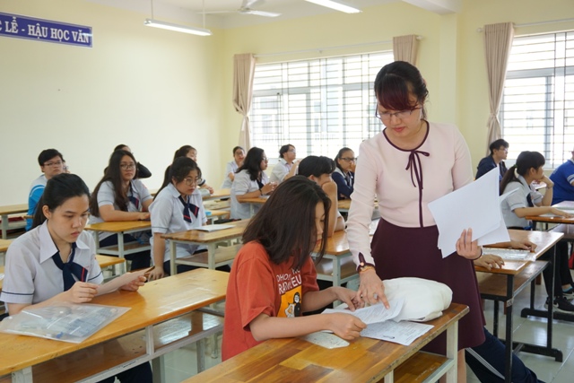 Các trường THPT trên địa bàn TP Hồ Chí Minh tăng tốc ôn tập chuẩn bị cho kỳ thi. Ảnh: Đan Phương/Báo Tin tức