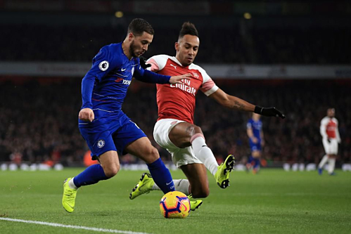 Eden Hazard và Aubameyang là hai ngôi sao đáng chú ý nhất ở chung kết. Ảnh: AFP