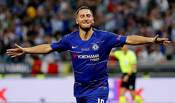 Hazard chói sáng trong trận đấu có thể là cuối cùng cho Chelsea. Ảnh: Reuters.