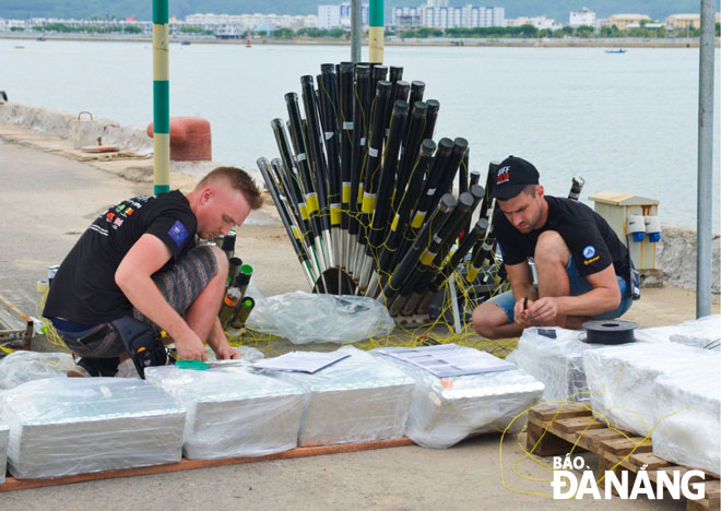 To date, the preparatory work for the fireworks shows by the Da Nang-Viet Nam and Russian teams have been basically completed.