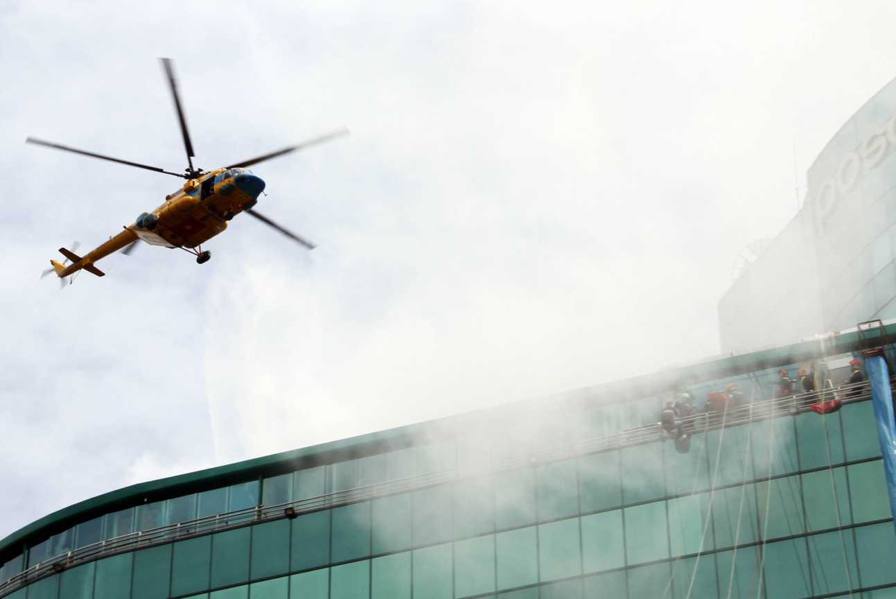Huy động trực thăng tham gia diễn tập chữa cháy, cứu nạn, cứu hộ