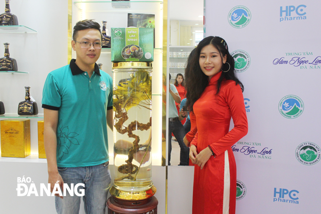 Trưng bày củ Sâm Ngọc Linh lớn nhất Việt Nam tại buổi hội thảo