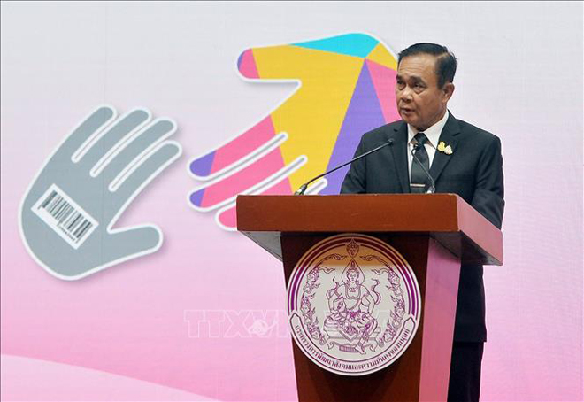  Thủ tướng đắc cử của Thái Lan Prayut Chan-o-cha phát biểu tại một sự kiện ở Bangkok, Thái Lan ngày 5/6/2019. Ảnh: THX/TTXVN