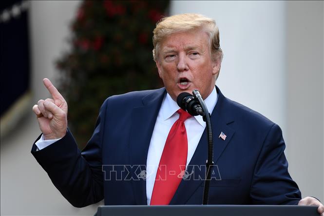  Tổng thống Mỹ Donald Trump tại một sự kiện ở Nhà Trắng, Washington DC. Ảnh: AFP/TTXVN