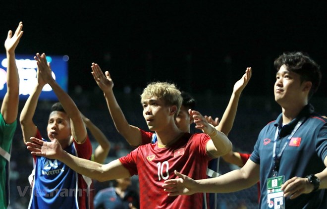 Vietnamese football players (Photo: VNA)