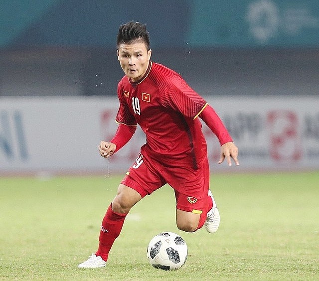 Vietnamese midfielder Nguyen Quang Hai (Source: phapluatxahoi.vn)