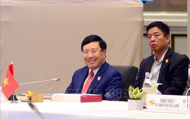 Phó Thủ tướng, Bộ trưởng Ngoại giao Phạm Bình Minh dự Hội nghị Hội nghị Bộ trưởng Ngoại giao ASEAN (AMM), sáng 22-6-2019, tại thủ đô Bangkok (Thái Lan).