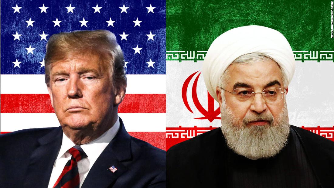 Tổng thống Mỹ Donald Trump (trái) và Lãnh tụ tối cao Iran Khamenei. Ảnh: CNN
