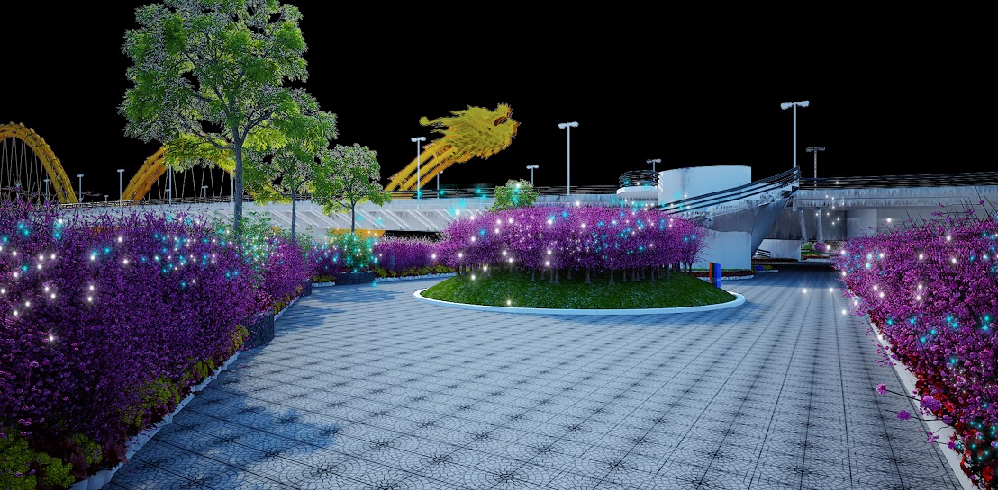 Trao giải Ý tưởng trang trí đường hoa và điện chiếu sáng Tết 2020