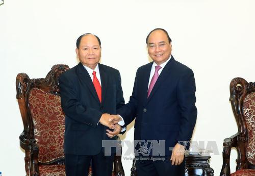 Thủ tướng Nguyễn Xuân Phúc tiếp Bộ trưởng Bộ Nội vụ Lào