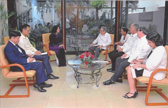 Phó Chủ tịch nước Đặng Thị Ngọc Thịnh hội kiến các nhà lãnh đạo Cuba