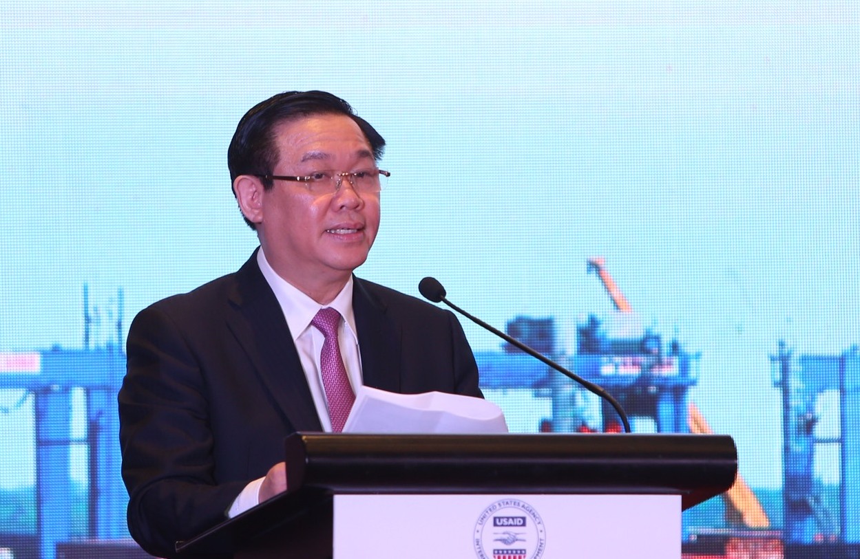 Phó Thủ tướng Vương Đình Huệ phát biểu tại buổi lễ. Ảnh VGP/Thành Chung