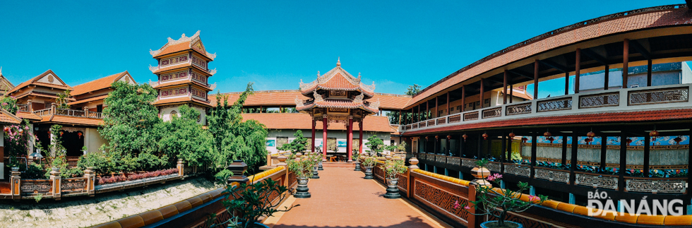 The pagoda's architecture is designed by Venerable Thich Hue Phong