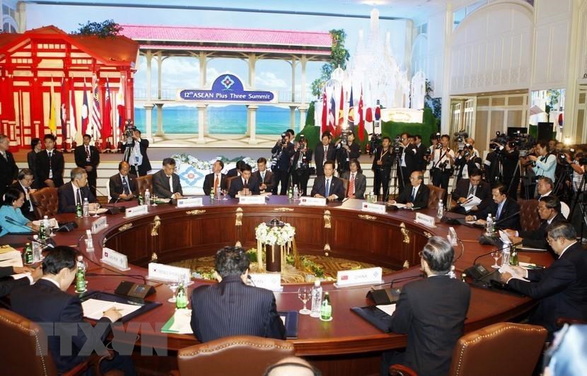 Hội nghị Cấp cao ASEAN+3 (Trung Quốc, Nhật Bản, Hàn Quốc) lần thứ 12, trong khuôn khổ Hội nghị Cấp cao ASEAN lần thứ 15 và các Hội nghị Cấp cao liên quan, tại Hua Hin (Thái Lan), ngày 24-10-2009. (Ảnh: Đức Tám/TTXVN)