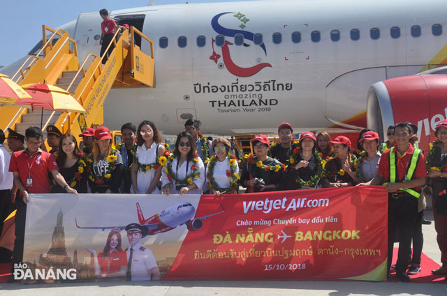 International passengers welcomed at the city’s airport.