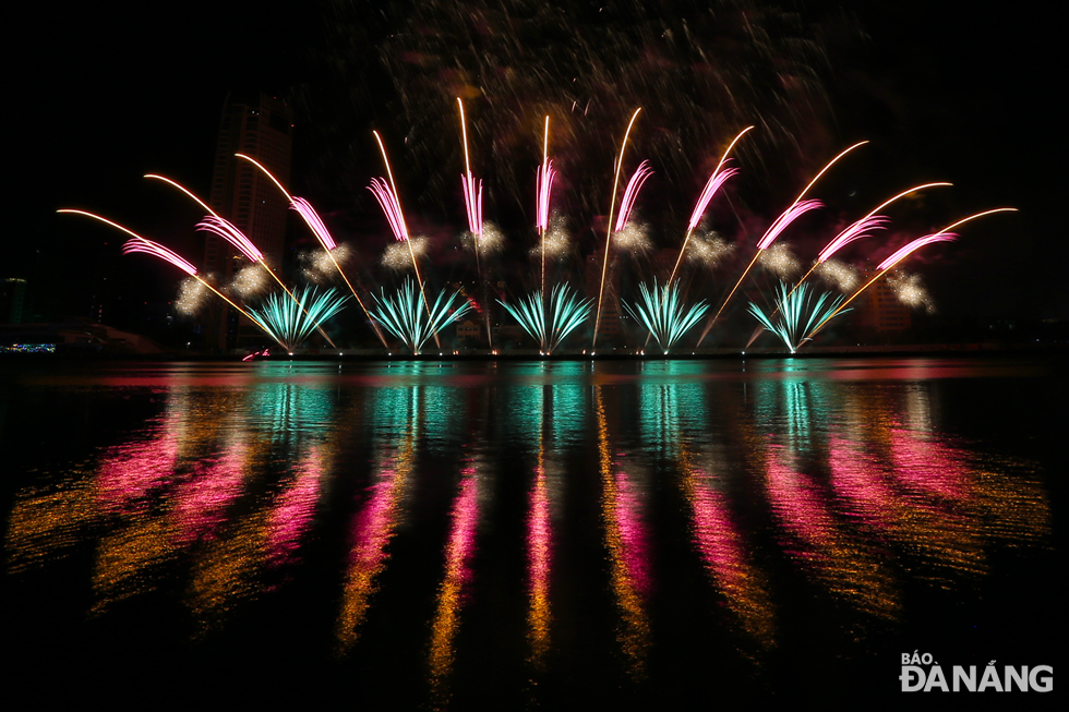 Here is an impressive display of low-altitude fireworks by the British contestants