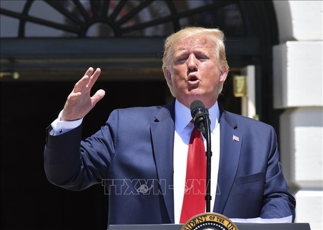 Tổng thống Mỹ Donald Trump tại Nhà Trắng ngày 15/7. Ảnh: AFP/TTXVN