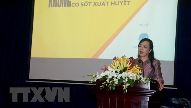 Bộ trưởng Bộ Y tế Nguyễn Thị Kim Tiến chủ trì Hội nghị. (Ảnh: Đinh Hằng/TTXVN)