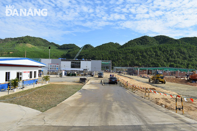 The construction site of the aerospace components manufacturing factory