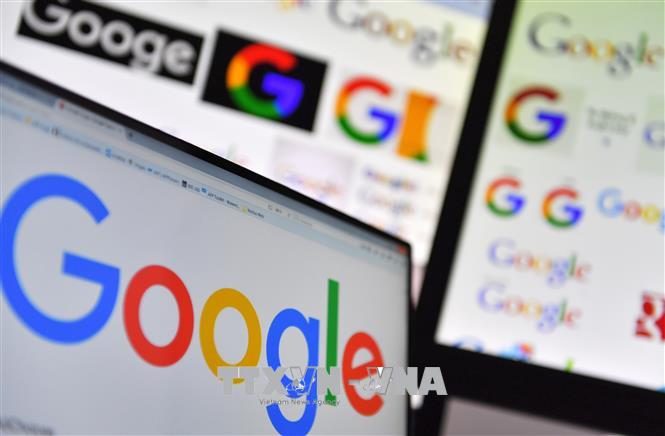 Biểu tượng của Google trên màn hình máy tính. Ảnh: AFP/TTXVN