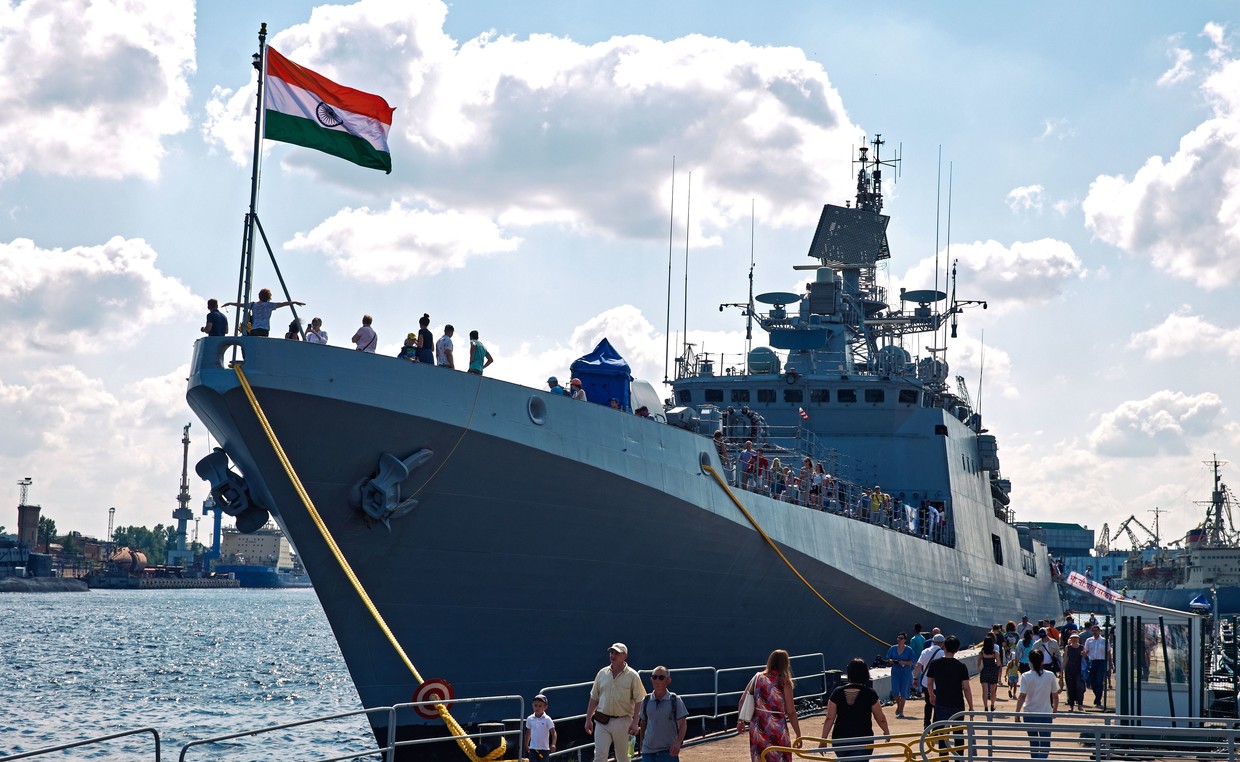 Nga mời một số nước cử tàu chiến tới tham dự Ngày Hải quân năm 2019. Trong ảnh là chiến hạm The INS 