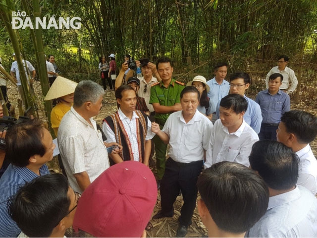 Mr Nhu, who gets dressed in a brocade jacket, is seen discussing with representatives from the local authorities on the construction of his homestay