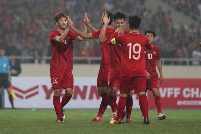 Việt Nam national team. Việt Nam aim to take gold medal at the upcoming Southest Asian Games. — Photo laodong.vn Read more at http://vietnamnews.vn/sports/523262/sea-games-mens-football-draw-slated-for-october.html#ZjrE6fhOjCWwZMIQ.99