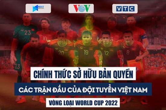 VOV sở hữu bản quyền các trận đấu có đội tuyển Việt Nam ở vòng loại World Cup 2022