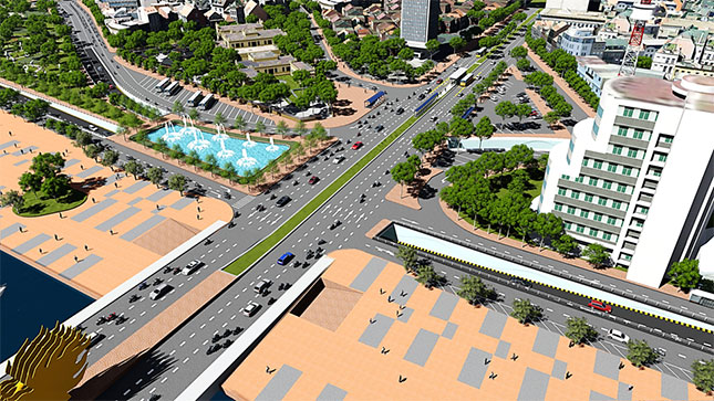 Nút giao thông phía tây cầu Rồng: Xây dựng phương án tổ chức giao thông tạm thời