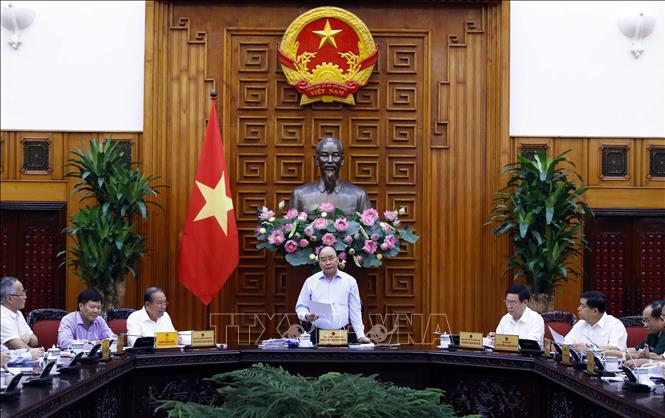 Thủ tướng Nguyễn Xuân Phúc, Trưởng Tiểu ban Kinh tế - Xã hội Đại hội đại biểu toàn quốc lần thứ XIII của Đảng phát biểu. Ảnh: Thống Nhất/TTXVN