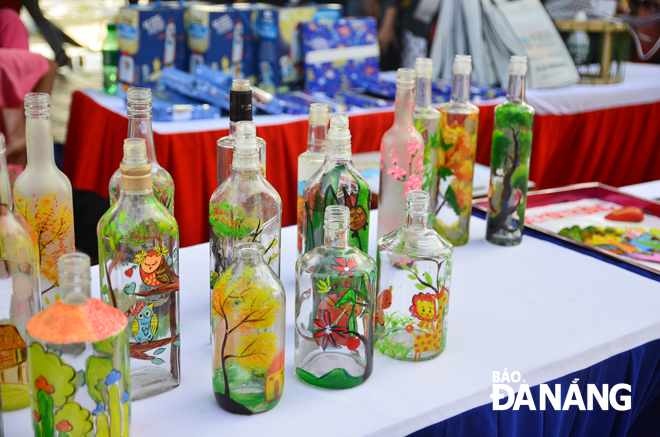 Eye-catching products made from recycled plastic waste on display at the event 