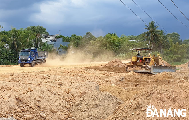 Dự án đường từ phường Hòa Thọ Tây đi khu dân cư Phong Bắc (Hòa Thọ Đông) đang gấp rút triển khai.