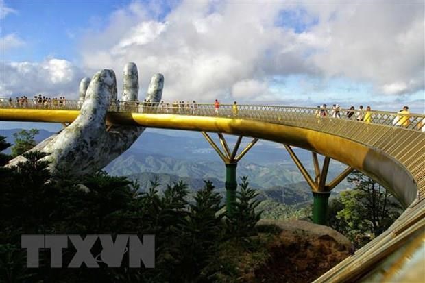 Golden Bridge, a major tourist attraction in Da Nang city. (Photo: VNA)