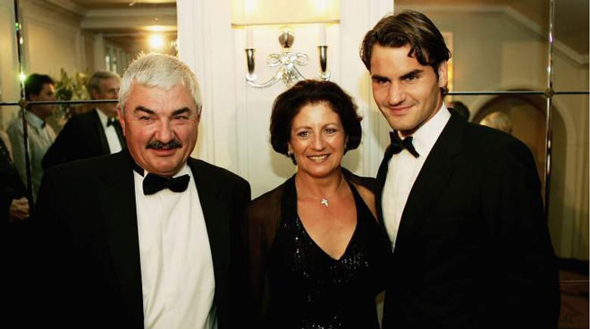 Federer thành công nhờ bố mẹ.