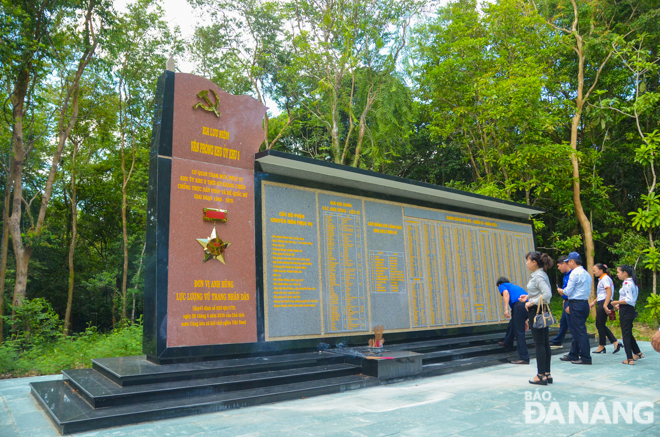 A view of the memorial stele of the 5th Military Region Party Committee Office which was inaugurated on 25 April, 2019