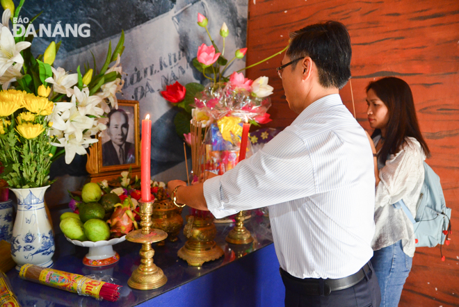  An altar to worship the late comrade Vo Chi Cong, the Secretary of the 5th Military Region Party Committee