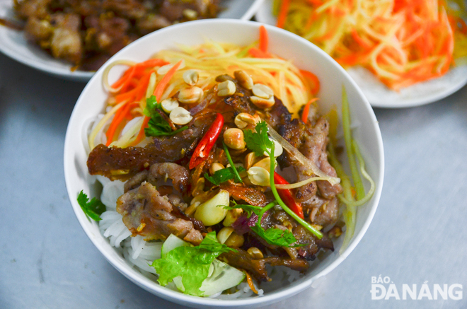 ‘Bun thit nuong’ is a popular speciality for both locals and visitors to Da Nang