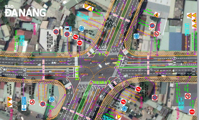 A plan for upgrading the intersection of Ton Duc Thang and Nam Tran streets