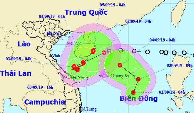 2 áp thấp nhiệt đới đang hoạt động trên biển Đông.