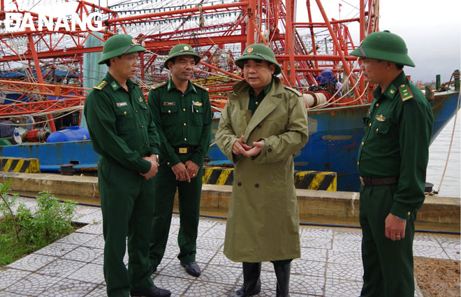 Bộ Chỉ huy Bộ đội Biên phòng thành phố kiểm tra công tác phòng chống lụt bão tại Hải đội 2.