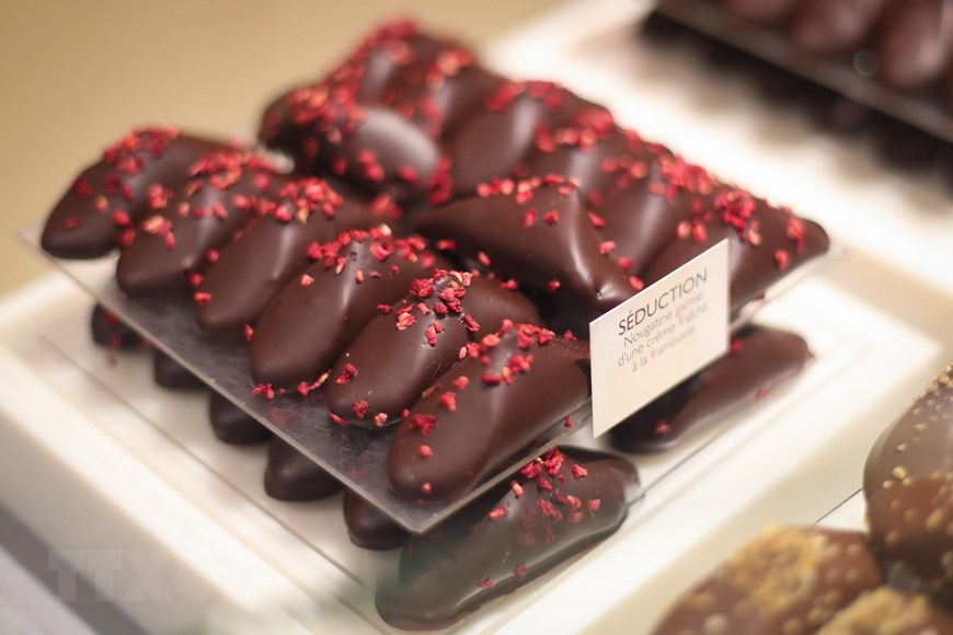 Mỗi năm Bỉ sản xuất 730.000 tấn chocolate, trong đó 450.000 tấn dành cho xuất khẩu. (Ảnh: THX/TTXVN)