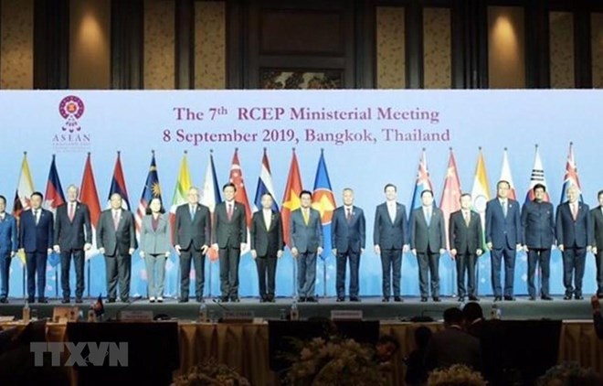 The 7th Regional Comprehensive Economic Partnership (RCEP) ministerial meeting took place in Bangkok, Thailand on September 8 (Photo: VNA)