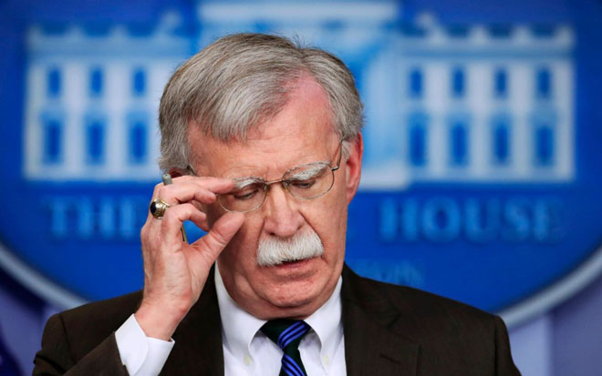 Ông John Bolton làm Cố vấn An ninh quốc gia từ tháng 4-2018.                                      Ảnh: AP