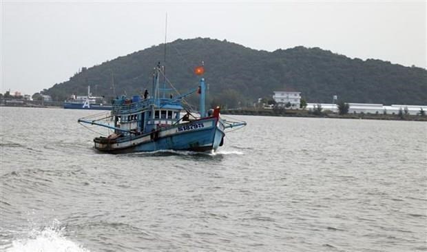 A fishing vessel of Vietnam in Ha Tien sea (Photo: VNA)