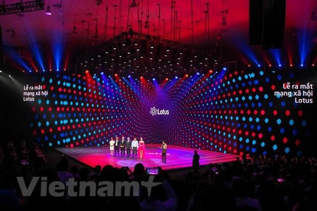 The launching ceremony of social network Lotus in Hanoi on September 16 (Photo: VNA)