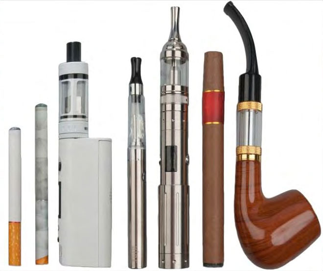Một số phương tiện sử dụng thuốc lá điện tử.