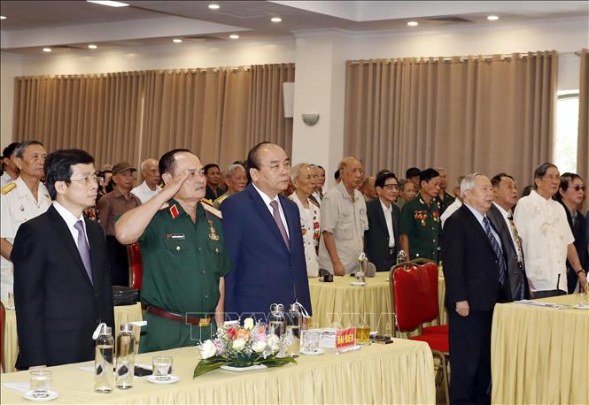  Thủ tướng Nguyễn Xuân Phúc và các đại biểu dự lễ kỷ niệm. Ảnh: Thống Nhất/TTXVN