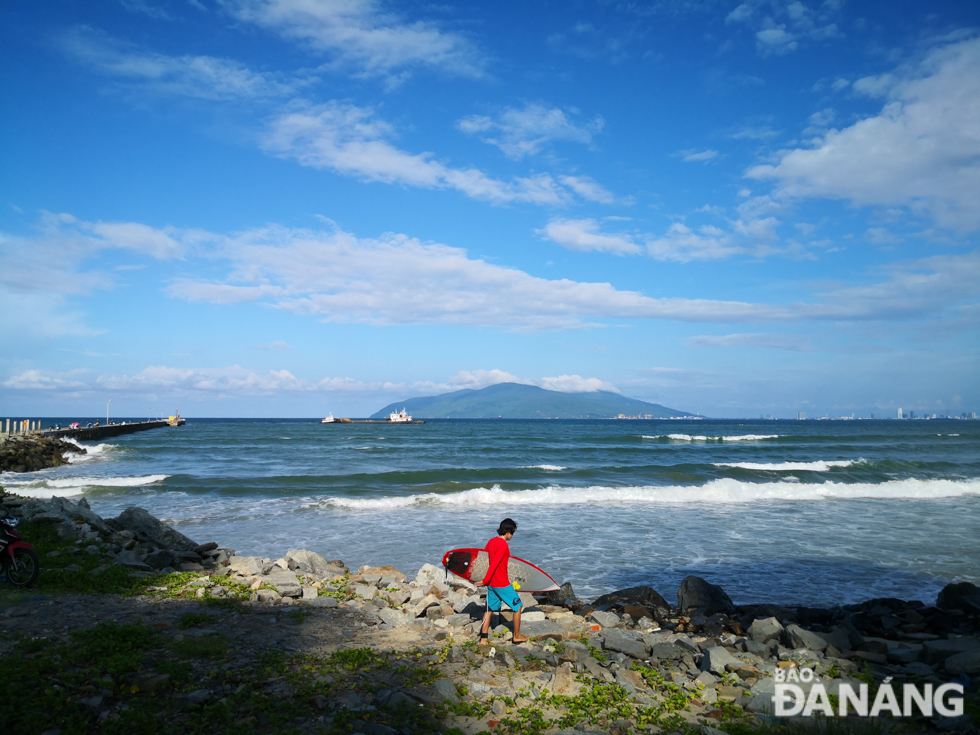 The pristine beauty of the Kim Lien Beach during a sunny day