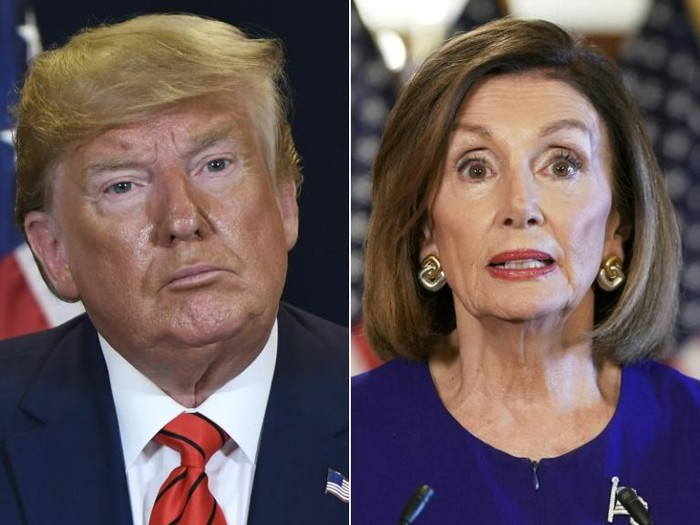 cong khai cuoc dien dam voi zelensky, trump doi mot loi xin loi hinh 2 Lãnh đạo Hạ viện Mỹ, bà Nancy Pelosi (phải) cho biết hiện đã có bằng chứng mạnh mẽ về hành động sai trái của Tổng thống Mỹ Donald Trump . Ảnh: AFP.