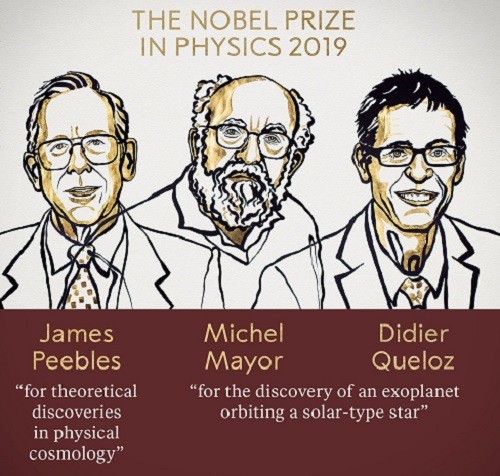Giải Nobel Vật lý 2019 vinh danh khám phá về vũ trụ và ngoại hành tinh